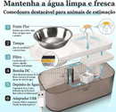 Comedouro e bebedouro para animais de estimação com fonte
