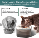 Comedouro e bebedouro para animais de estimação com fonte