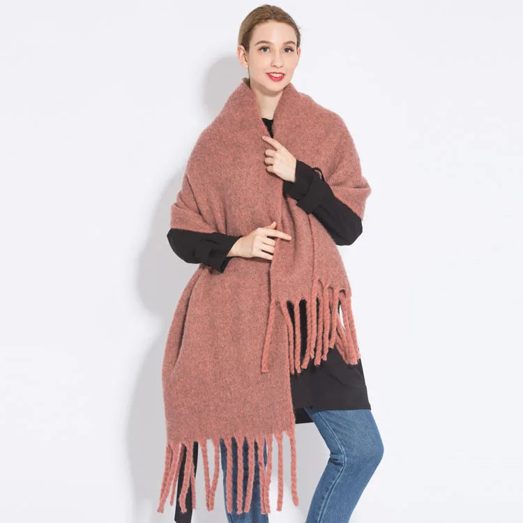 Luxury Brand Cashmere Women Plaid Scarf Winter Warm Shawl Wrap Pashmina Long Tassel Female Foulard Thick Blanket Scarves Pareo