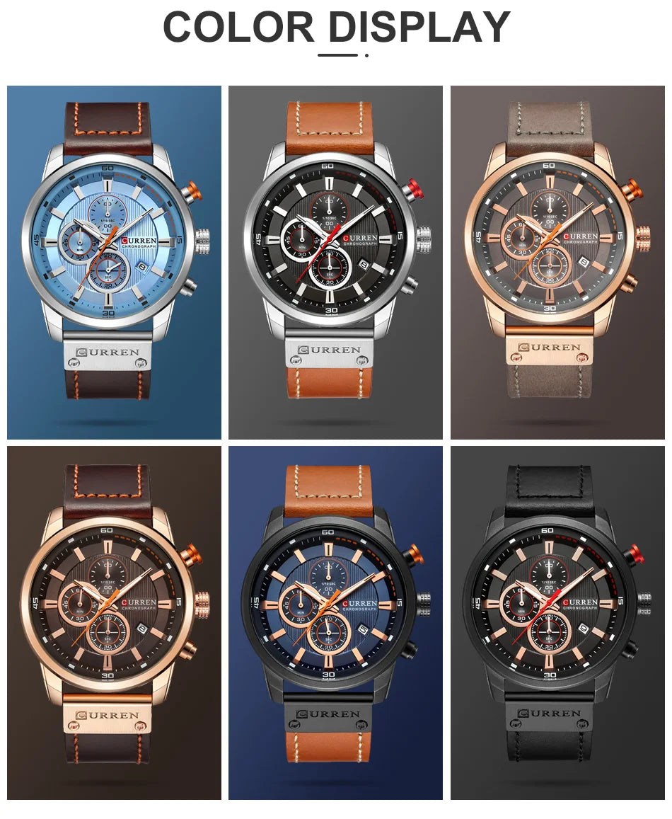 Curren Military Men's Watch – Sporty Style with Useful Features