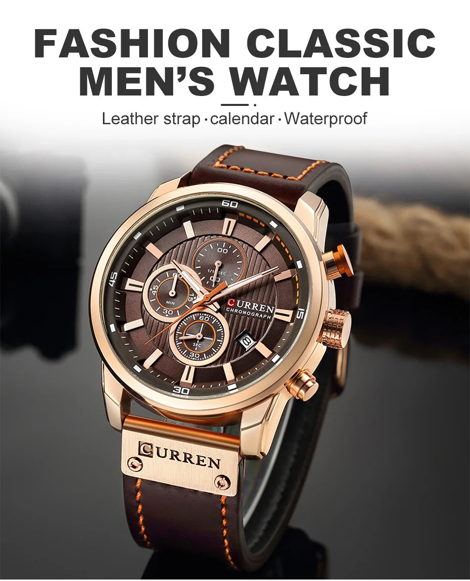 Curren Military Men's Watch – Sporty Style with Useful Features