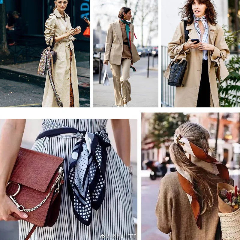 Luxury Square Satin Scarf – Effortless Elegance for Every Season
