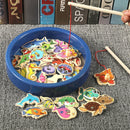 Brinquedo de Pesca Magnético Montessori em Madeira – Desenvolvimento da Consciência da Vida Marinha para Brincadeiras entre Pais e Filhos