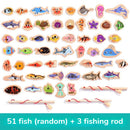 Brinquedo de Pesca Magnético Montessori em Madeira – Desenvolvimento da Consciência da Vida Marinha para Brincadeiras entre Pais e Filhos