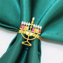 Conjunto de 6 argolas para guardanapos natalinos