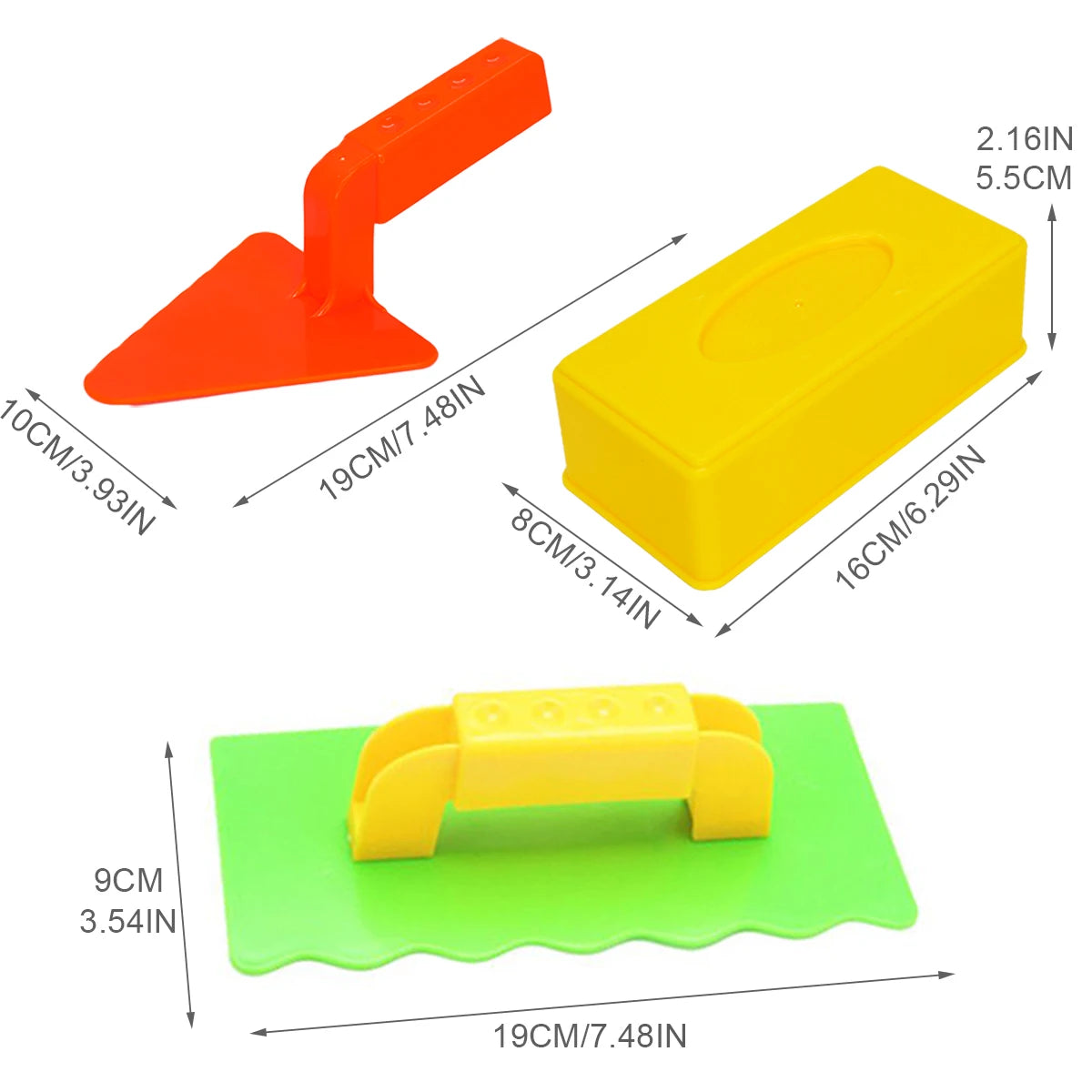 3 PCS Sand & Snow Brick Mold Toy Set – Outdoor Kids Castle Builder for Beach or Winter Fun