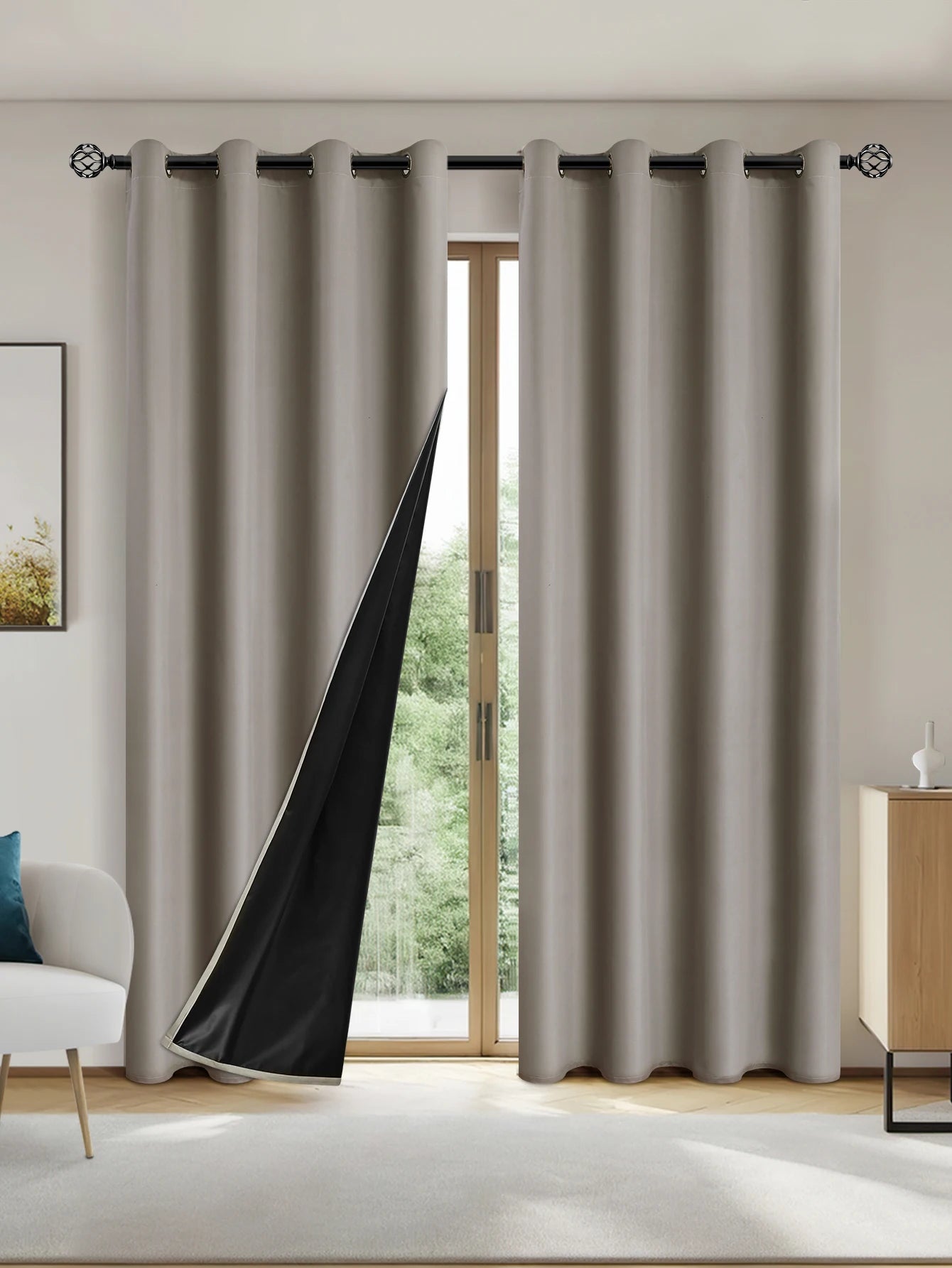 Solid Blackout Curtain with Grommets – Full Privacy and Stylish Comfort
