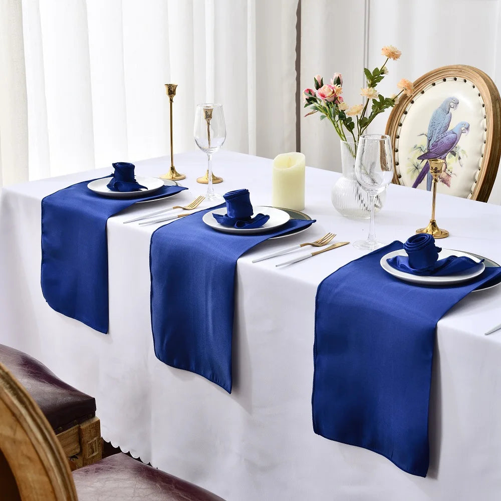 Satin Table Napkins Set of 12 – Elegant  Party Table Decor