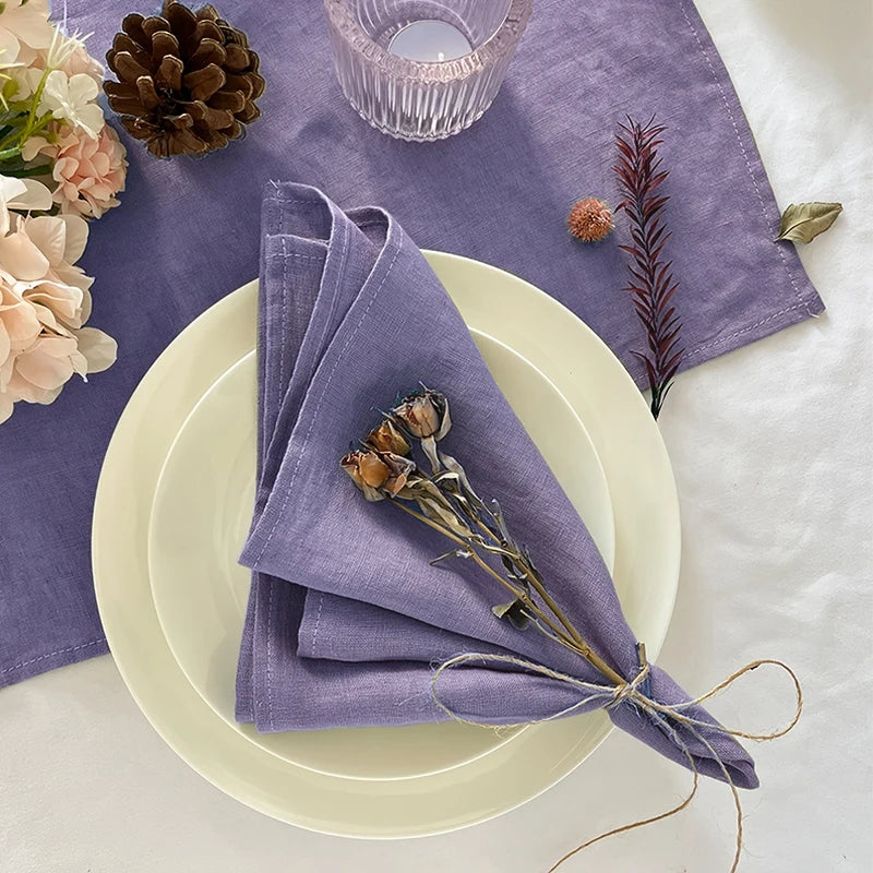 6pcs Durable Solid Color Polyester Napkins – Elegant 40x40cm Table Set for Dining & Events at a Great Price