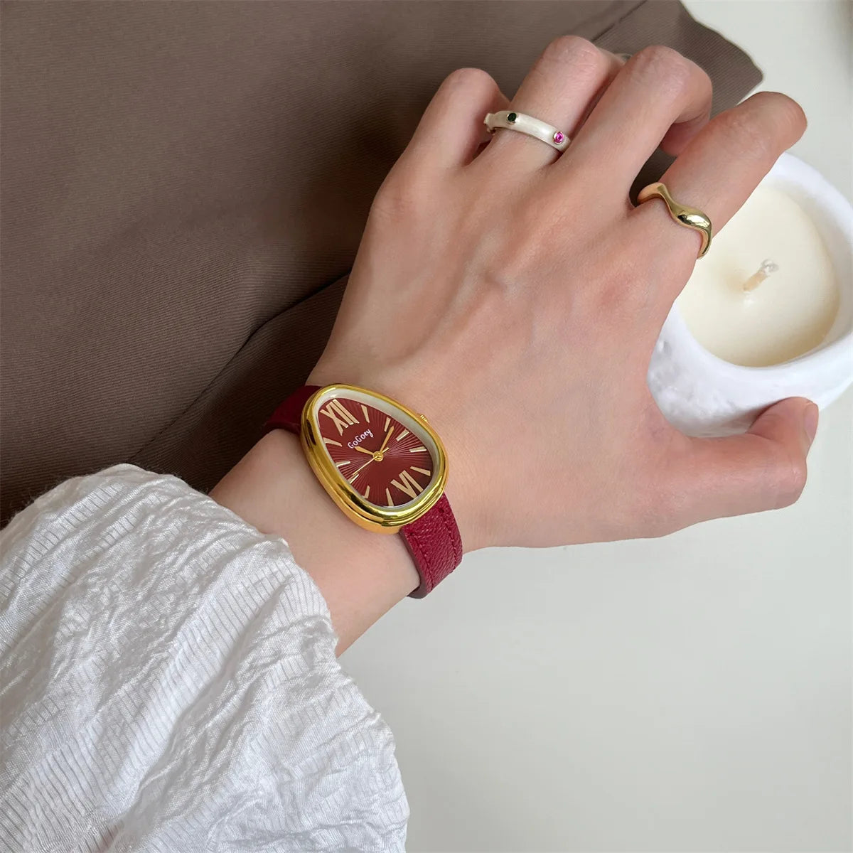 Luxury Women’s Snake Dial Leather Strap Watch – Fashion Casual Quartz Wristwatch