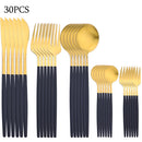 30-Piece Stainless Steel Cutlery Set – Elegant Dining at Home
