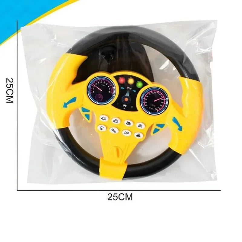 Infant Stroller Steering Wheel Toy – Interactive Copilot Role-Play with Click & Lights