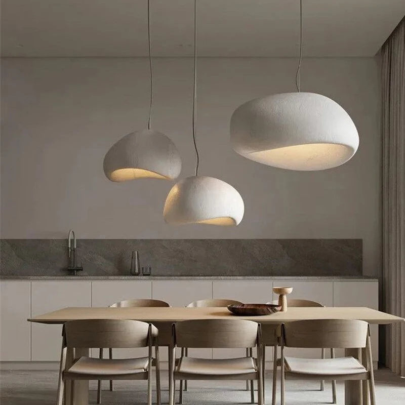 Nordic Wabi Sabi Pendant Lamp – Modern Handmade Charm for Your Home