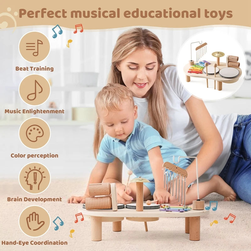 Wooden Educational Musical Toy – Learn and Play with Rhythm!