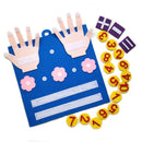 Brinquedo Montessori em Feltro com Números para os Dedos – Jogo de Contagem e Matemática para Crianças (3 aos 6 Anos)