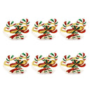 Conjunto de 6 argolas para guardanapos natalinos