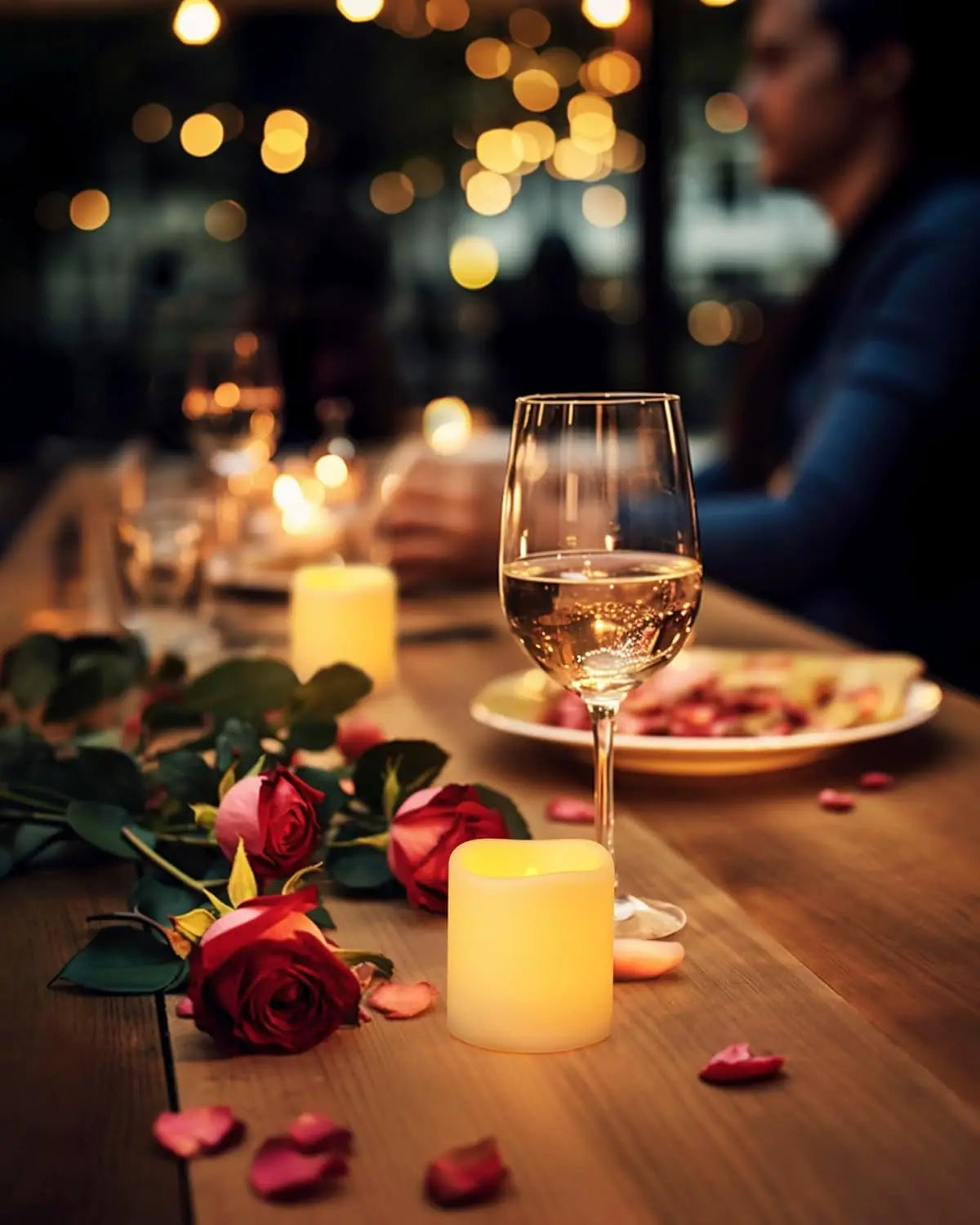 Warm White Candles for Wedding, Christmas, Halloween & Home Decor