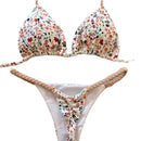 Sexy Halter Bikini Set Women Swimsuit Two-piece Triangle Thong Bathing Suit Brazilian Biquinis Holiday Gathering Swimwear