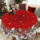 Toalha de mesa vermelha estampada com Feliz Natal