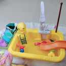 Conjunto de lava-loiça de cozinha infantil com máquina de lavar loiça elétrica – Brinquedo para brincar com água e cozinhar faz de conta