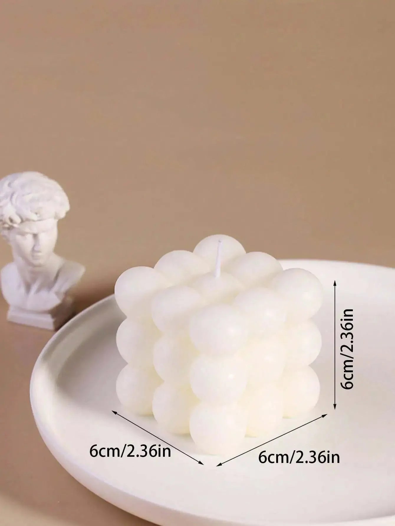 Handmade Soy Wax Aromatherapy Candle – Scented Decorative Cube/Ball Shape, Ideal for Home Decor & Wedding Gift
