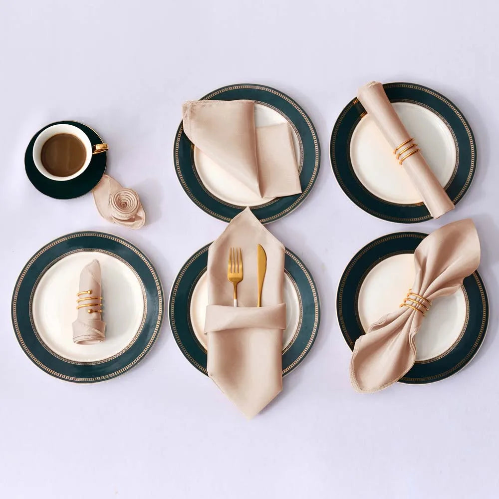 Satin Table Napkins Set of 12 – Elegant  Party Table Decor