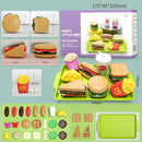 Conjunto de brinquedos infantis de fast-food – mini hambúrguer, batatas fritas e diversão para montar