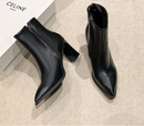 Botas de inverno para mulher Veloura com salto quadrado de 8,5 cm
