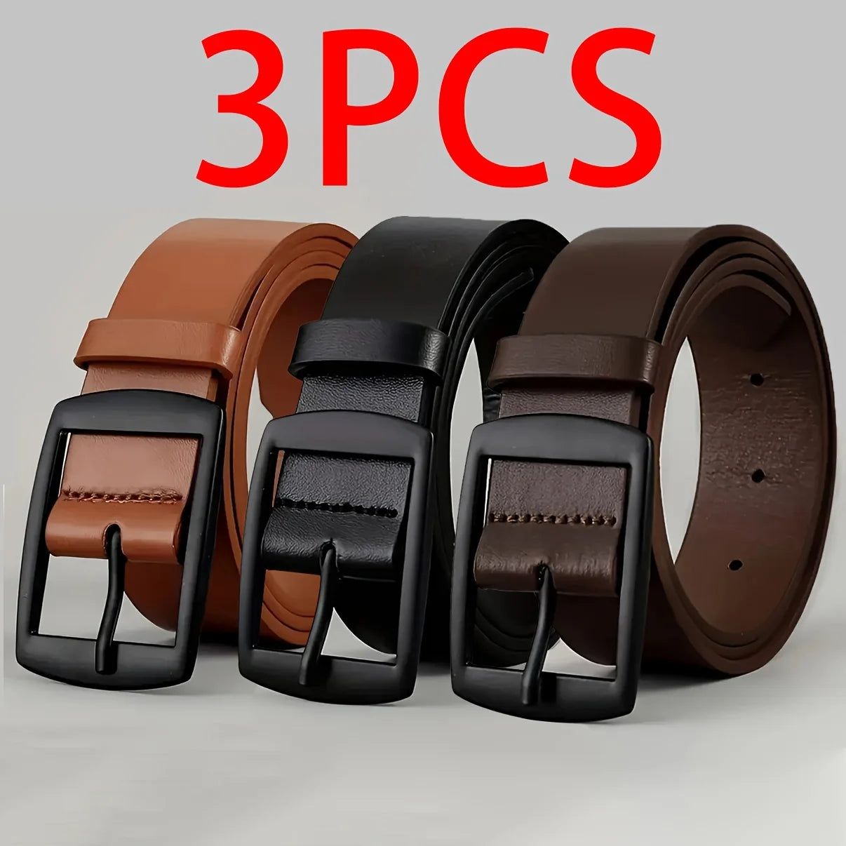 Elegant PU Leather Belt – Unisex Luxury Waist Strap for Jeans and More