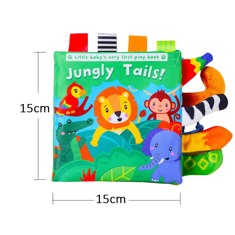 3D Touch & Feel Soft Baby Book – Musical High-Contrast Cloth Book for Infants (0–12 Months)