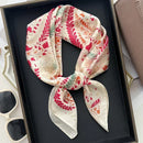 Luxury Print Satin Square Scarf – Elegant, Versatile & Lightweight for Everyday Use
