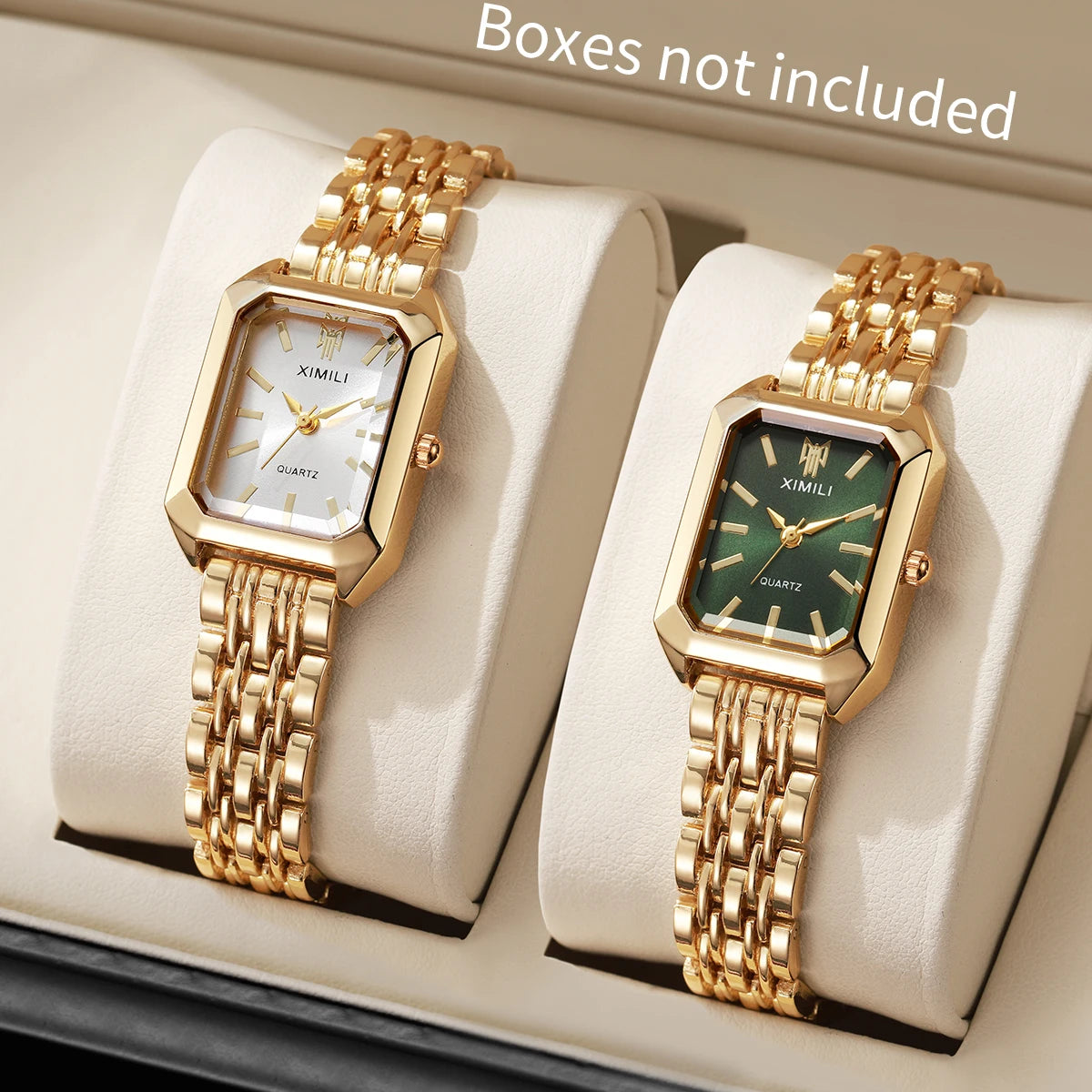 Luxury Women’s Stainless Steel Watch – Elegant Rectangle Quartz