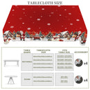 Toalha de mesa vermelha estampada com Feliz Natal