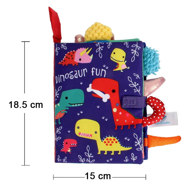 3D Touch & Feel Soft Baby Book – Musical High-Contrast Cloth Book for Infants (0–12 Months)