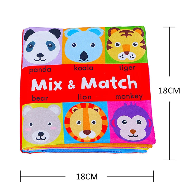 3D Touch & Feel Soft Baby Book – Musical High-Contrast Cloth Book for Infants (0–12 Months)