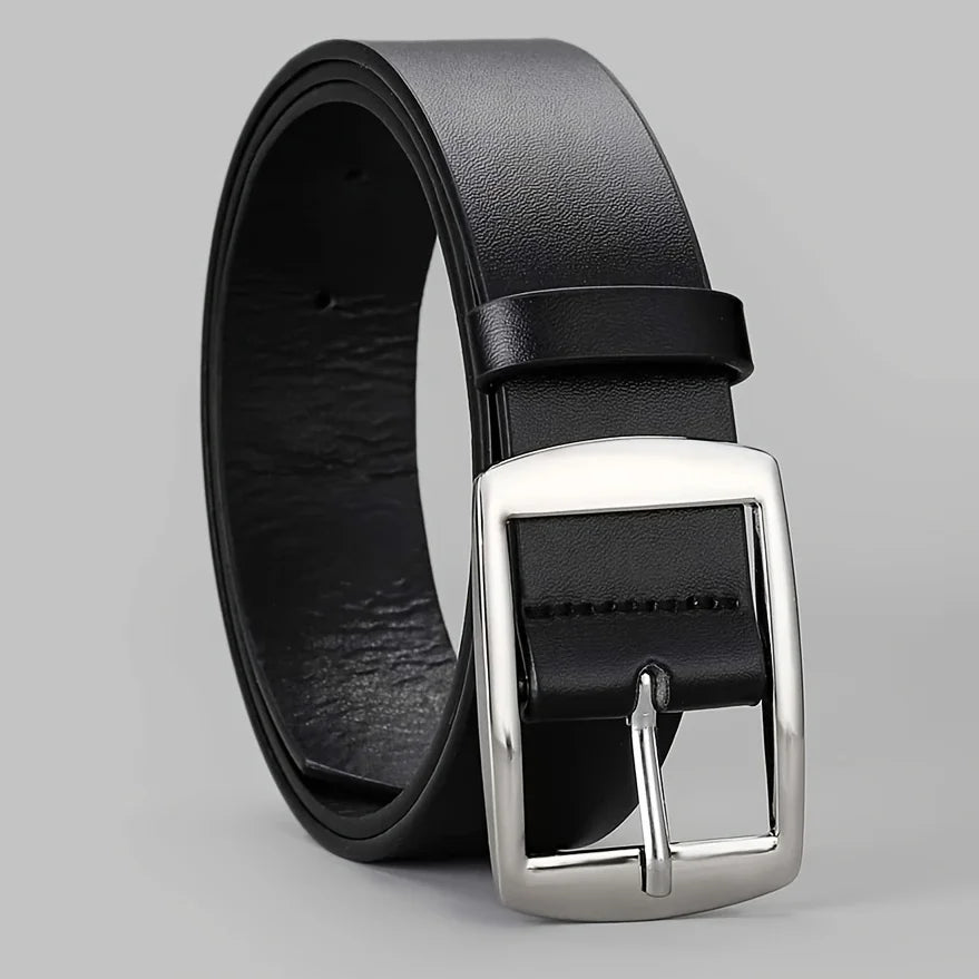 Elegant PU Leather Belt – Unisex Luxury Waist Strap for Jeans and More