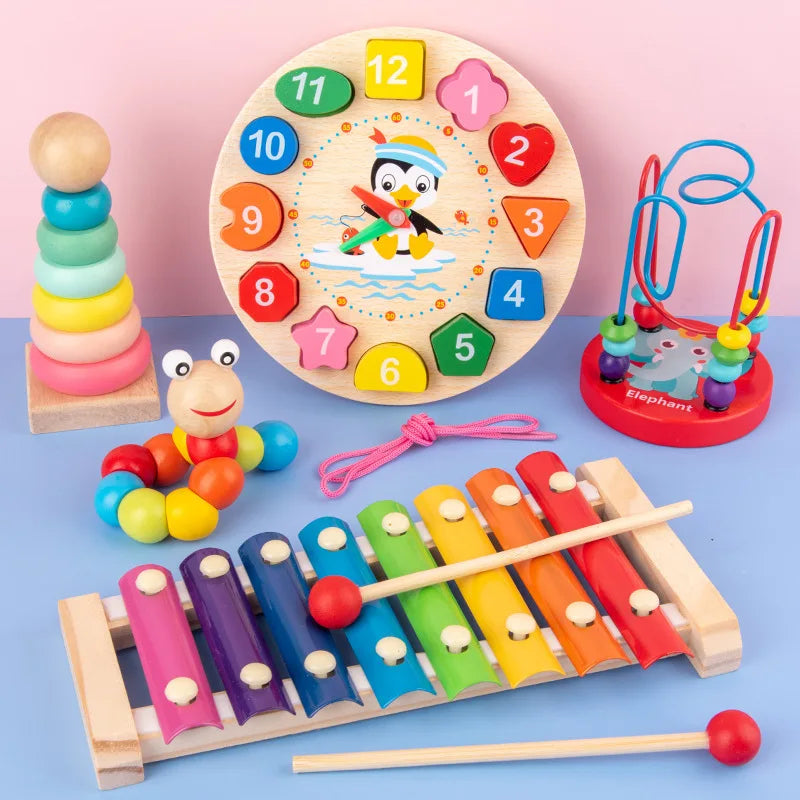 9-in-1 Educational Montessori Wooden Toy – Develop Motor Skills & Logic