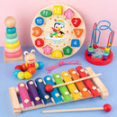Brinquedo Educativo Montessori de Madeira 9 em 1 – Desenvolve Competências Motoras e Lógicas 