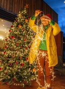 As luzes de Natal LED em formato de fogo de artifício trazem alegria e aconchego neste Natal! 