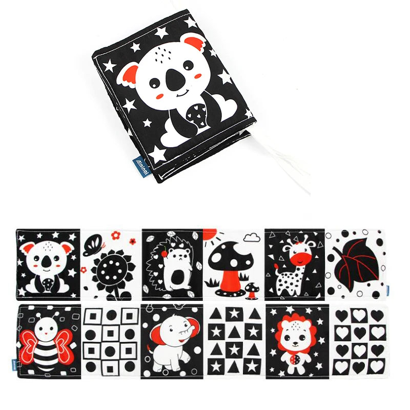 3D Touch & Feel Soft Baby Book – Musical High-Contrast Cloth Book for Infants (0–12 Months)