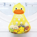 Organizador de brinquedos de banho "Dino" - Saco de rede com ventosas para pendurar na banheira