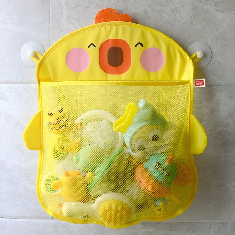 “Dino” Bath Toy Organizer – Mesh Hanging Bag with Suction Cups for Bathtub