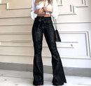 Calças de ganga de mulher flare de cintura subida – estilo, conforto e elegância!