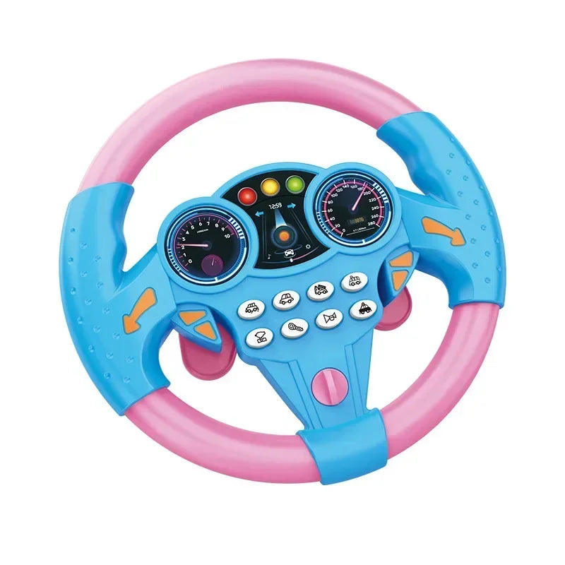 Infant Stroller Steering Wheel Toy – Interactive Copilot Role-Play with Click & Lights