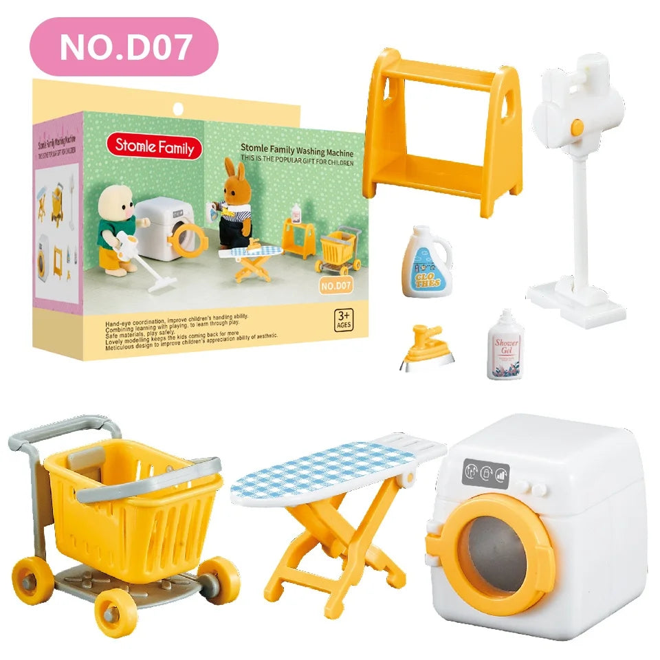 Forest Miniature Dollhouse – Kitchen & Dining Room Furniture Set