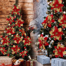 As flores de Natal com glitter dão um toque de elegância natalícia!