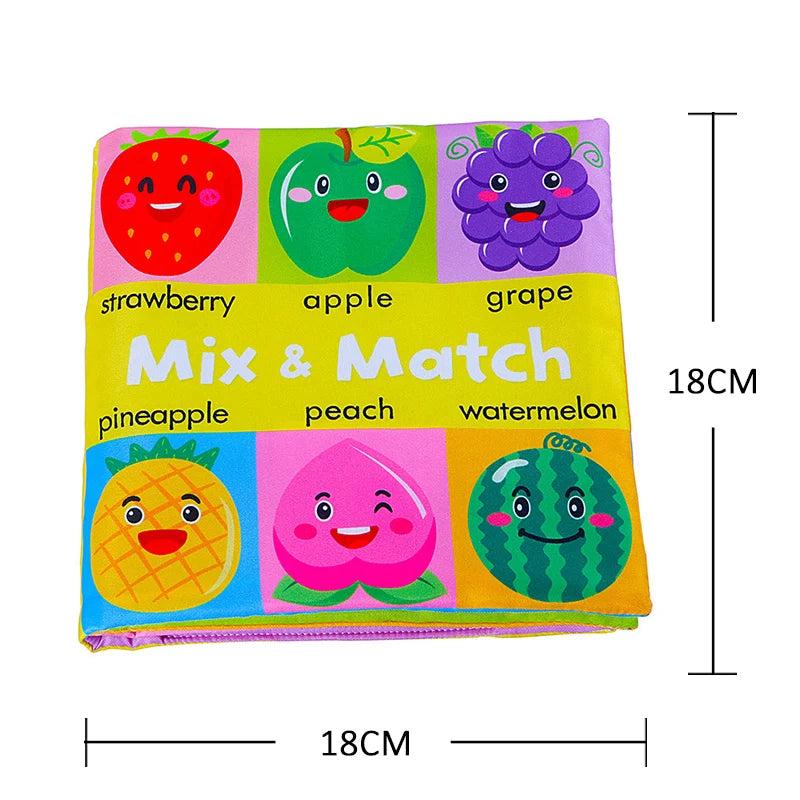 3D Touch & Feel Soft Baby Book – Musical High-Contrast Cloth Book for Infants (0–12 Months)