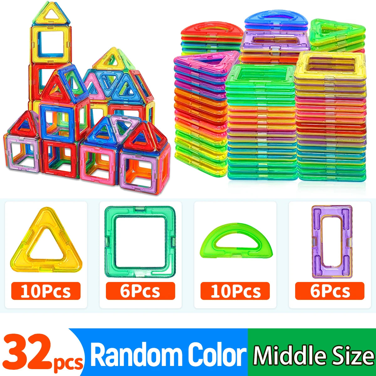 Magnetic Building Blocks – Medium STEM Construction & Learning Toy
