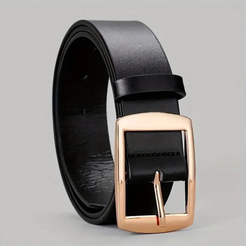 Elegant PU Leather Belt – Unisex Luxury Waist Strap for Jeans and More