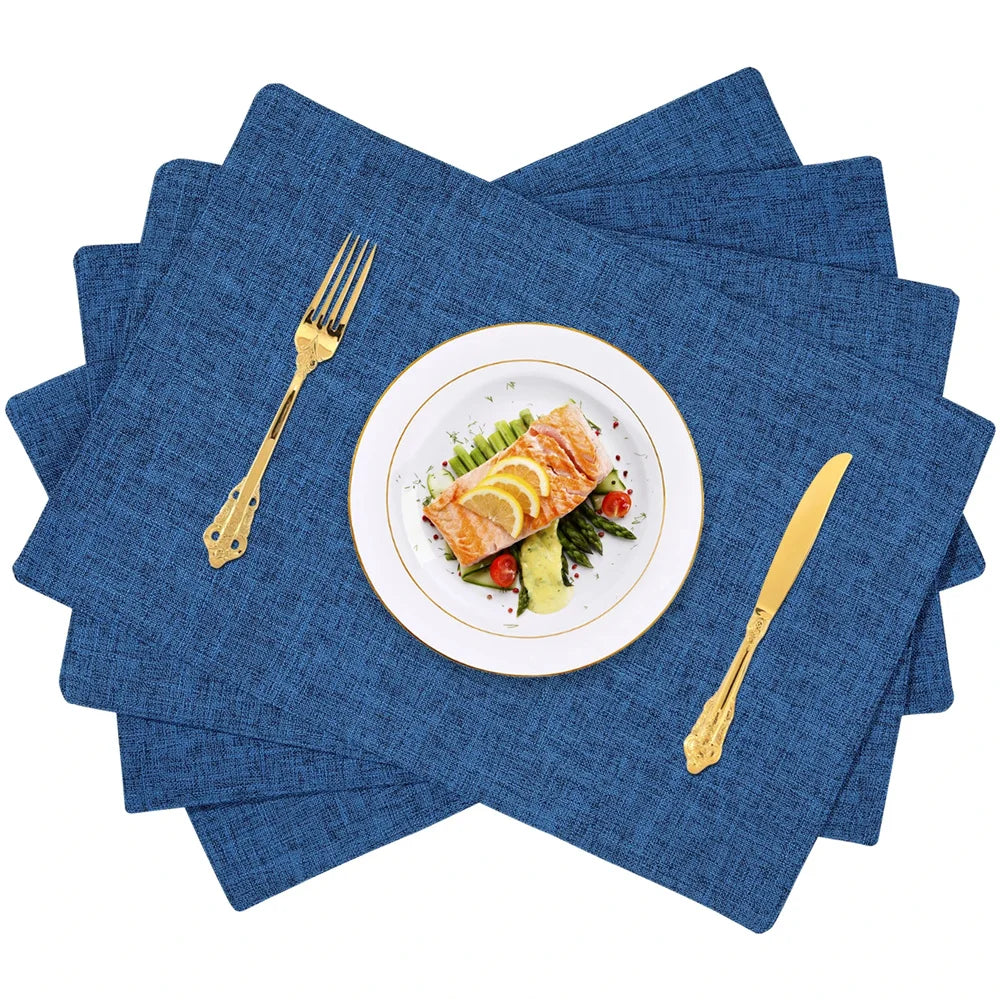 Olanly Cotton Linen Table Mat – Non-Slip, Heat-Resistant Nordic Style Placemat